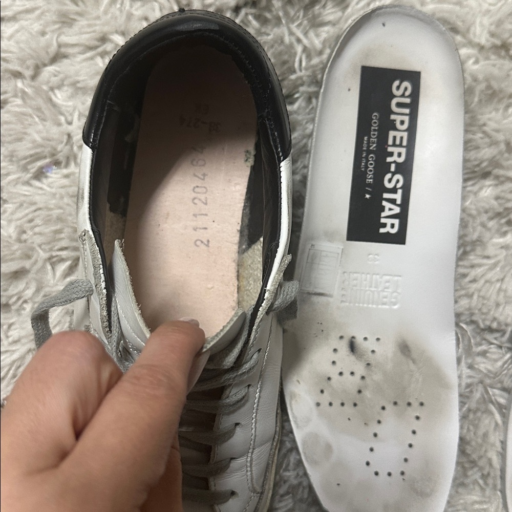 Golden Goose Womens White and Gray Star Sneakers - Picture 5 of 10